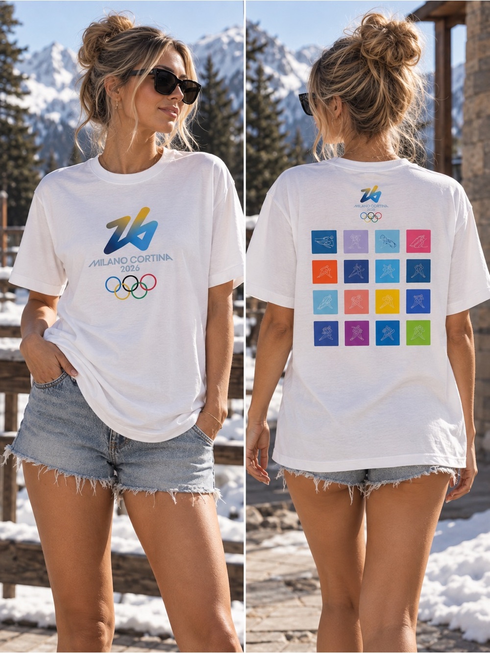 NWT Milano Cortina 2026 Winter Olympics Official T-Shirt White L